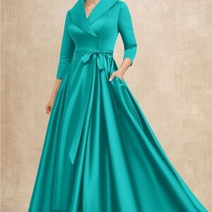 JJs House Cowl Neck Wrap Gown